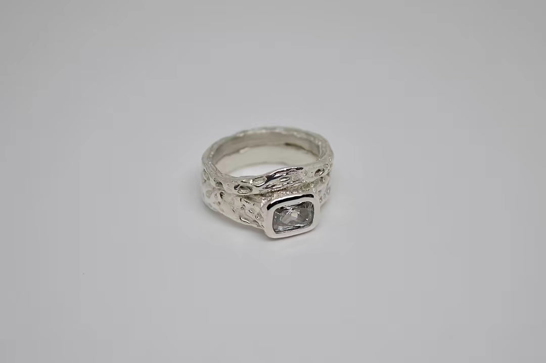 N°14 – Bague en argent 925 et oxyde de zirconium