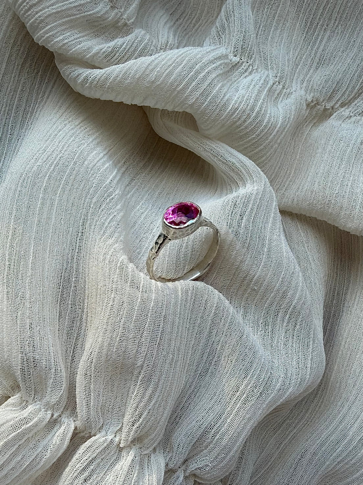 N°23 – 925 sterling silver and sapphire ring