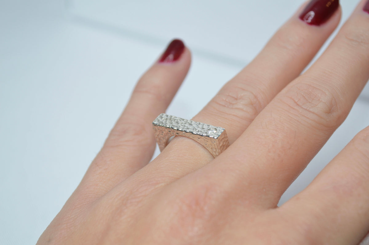 N°2 – Bague en argent 925 et oxyde de zirconium