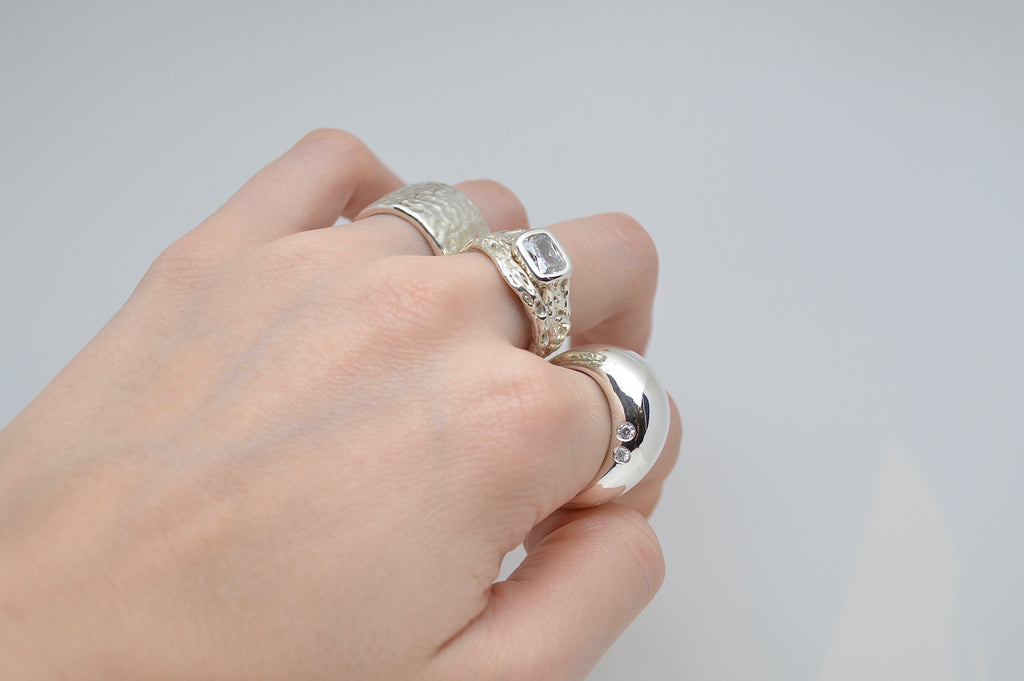 N°5 – Bague en argent 925 et oxyde de zirconium