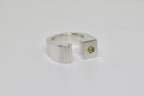 N°4 – Bague asymétrique en argent 925 et oxyde de zirconium